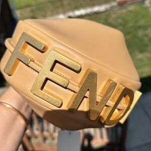 Fendi fendigraphy mini beige gold hardware NWB